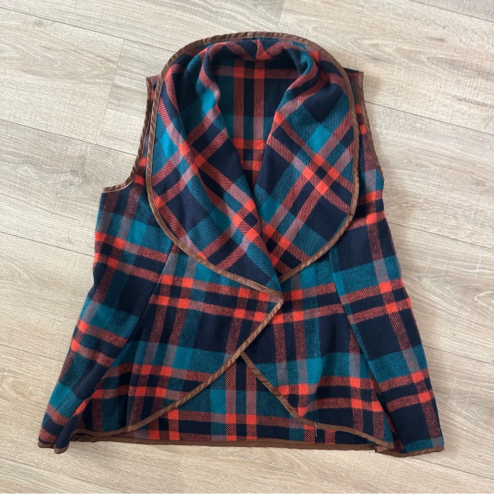 Blue and Orange Sleeveless Vest